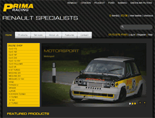 Tablet Screenshot of primaracing.com
